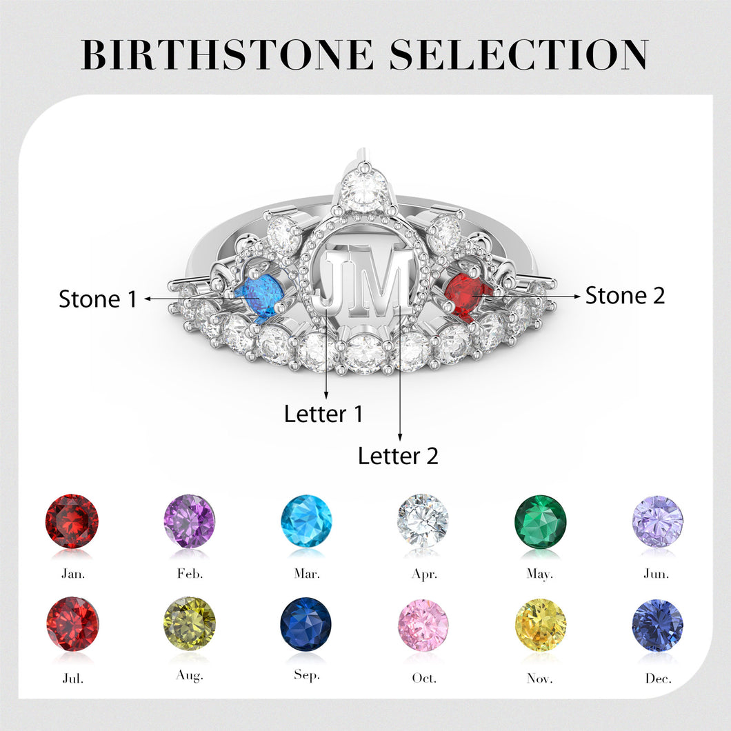 Anello MARIA QUEEN personalizzato in argento sterling 925