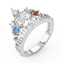 Carica l&#39;immagine nel visualizzatore di Gallery, Anello VITTORIA QUEEN personalizzato in argento sterling 925
