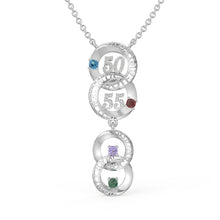 Carica l&#39;immagine nel visualizzatore di Gallery, Collana personalizzata CERCHIO NUMERO/NOME in argento sterling 925
