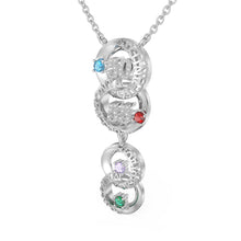 Load image into Gallery viewer, Custom 925 Sterling Silver NUMBER/NAME CIRCLE Necklace
