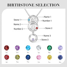 Load image into Gallery viewer, Custom 925 Sterling Silver NUMBER/NAME CIRCLE Necklace
