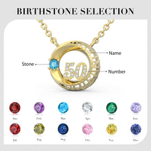 Load image into Gallery viewer, Custom 925 Sterling Silver NUMBER/NAME CIRCLE Necklace
