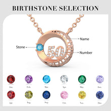 Load image into Gallery viewer, Custom 925 Sterling Silver NUMBER/NAME CIRCLE Necklace
