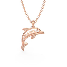 Load image into Gallery viewer, Custom925 Sterling Silver DOLPHIN Necklace
