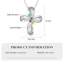 Carica l&#39;immagine nel visualizzatore di Gallery, Collana CROCE personalizzata in argento sterling 925
