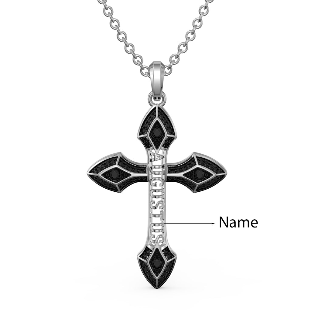 Collana Croce TEMPLARE personalizzata in Argento 925