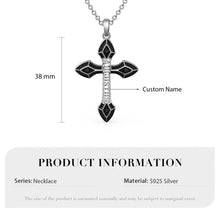 Load image into Gallery viewer, Custom 925 Sterling Silver TEMPLAR Cross Necklace
