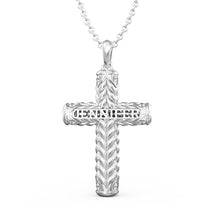 Carica l&#39;immagine nel visualizzatore di Gallery, Collana personalizzata con NOME CROCE in argento sterling 925
