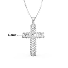 Carica l&#39;immagine nel visualizzatore di Gallery, Collana personalizzata con NOME CROCE in argento sterling 925
