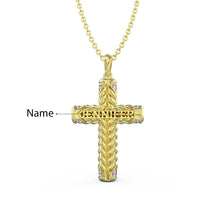 Load image into Gallery viewer, Custom 925 Sterling Silver CROSS NAME Necklace
