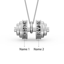 Carica l&#39;immagine nel visualizzatore di Gallery, Collana COPPIA OLIMPIA personalizzata in argento sterling 925
