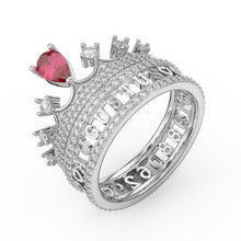 Carica l&#39;immagine nel visualizzatore di Gallery, Anello LILIBETH QUEEN personalizzato in argento sterling 925
