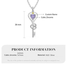 Carica l&#39;immagine nel visualizzatore di Gallery, Collana CHIAVE DEL TESORO personalizzata in argento sterling 925
