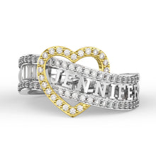 Load image into Gallery viewer, Custom 925 Sterling Silver CRAZY HEART Ring
