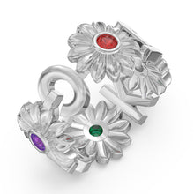 Carica l&#39;immagine nel visualizzatore di Gallery, Anello FIORE personalizzato in argento sterling 925
