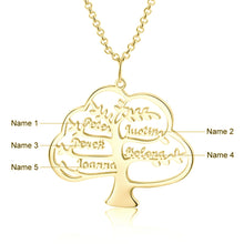 Carica l&#39;immagine nel visualizzatore di Gallery, Collana personalizzata con NOME ALBERO in argento sterling 925
