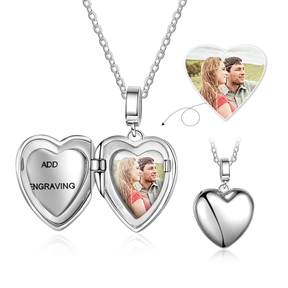 Custom925 Sterling Silver OPEN HEART Necklace