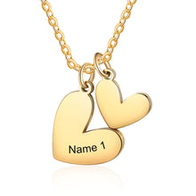 Load image into Gallery viewer, Custom Engraving HEART G/W/R Plated Necklace
