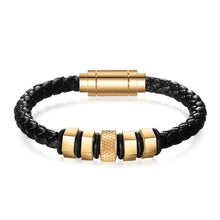 Load image into Gallery viewer, Custom FAMILY KING TITANIUM W/Gold Plated Bracelet
