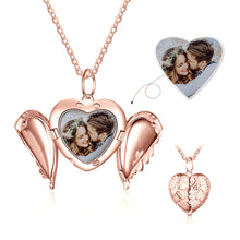 Load image into Gallery viewer, Custom 925 Sterling Silver HEART PHOTO Necklace
