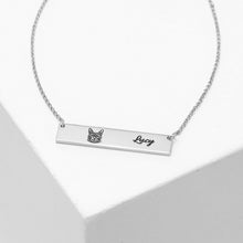 Carica l&#39;immagine nel visualizzatore di Gallery, Collana in argento sterling 925 personalizzata con il tuo RITRATTO DI ANIMALI DOMESTICI
