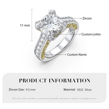 Carica l&#39;immagine nel visualizzatore di Gallery, Anello MATRIMONIO ELENA in argento sterling 925 personalizzato
