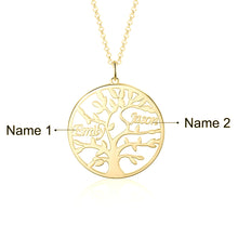 Load image into Gallery viewer, Custom 925 Sterling Silver TREE OF LIFE (up to 9) NAME Necklace
