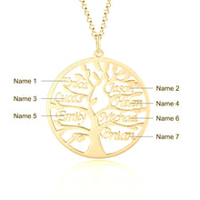 Carica l&#39;immagine nel visualizzatore di Gallery, Collana personalizzata ALBERO DELLA VITA in argento sterling 925
