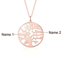 Carica l&#39;immagine nel visualizzatore di Gallery, Collana con NOME ALBERO DELLA VITA (fino a 9) in argento sterling 925 personalizzato
