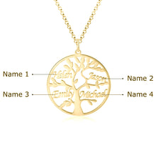 Load image into Gallery viewer, Custom 925 Sterling Silver TREE OF LIFE (up to 9) NAME Necklace
