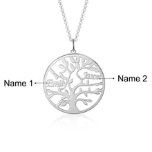 Carica l&#39;immagine nel visualizzatore di Gallery, Collana con NOME ALBERO DELLA VITA (fino a 9) in argento sterling 925 personalizzato
