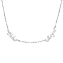 Carica l&#39;immagine nel visualizzatore di Gallery, Collane personalizzate con nome di coppia in argento sterling 925
