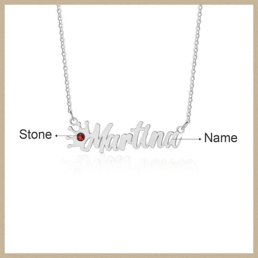 Custom CERCEI QUEEN Rhodium Plated Necklace