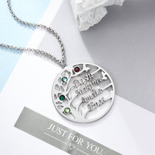 Carica l&#39;immagine nel visualizzatore di Gallery, Personalizzato ALBERO DELLA VITA BIRTHSTONES/NOME Collana
