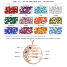 Carica l&#39;immagine nel visualizzatore di Gallery, Personalizzato ALBERO DELLA VITA BIRTHSTONES/NOME Collana
