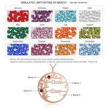 Carica l&#39;immagine nel visualizzatore di Gallery, Personalizzato ALBERO DELLA VITA BIRTHSTONES/NOME Collana
