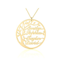 Carica l&#39;immagine nel visualizzatore di Gallery, Collana ALBERO GENEALOGICO personalizzata in argento sterling 925
