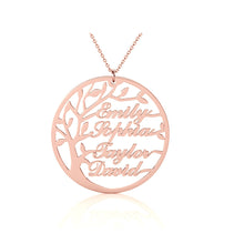 Load image into Gallery viewer, Custom 925 Sterling Silver FAMILY TREE Necklace
