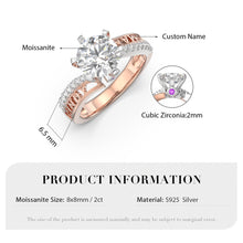 Carica l&#39;immagine nel visualizzatore di Gallery, Anello personalizzato VIA DEL CORSO MOISSANITE in argento sterling 925
