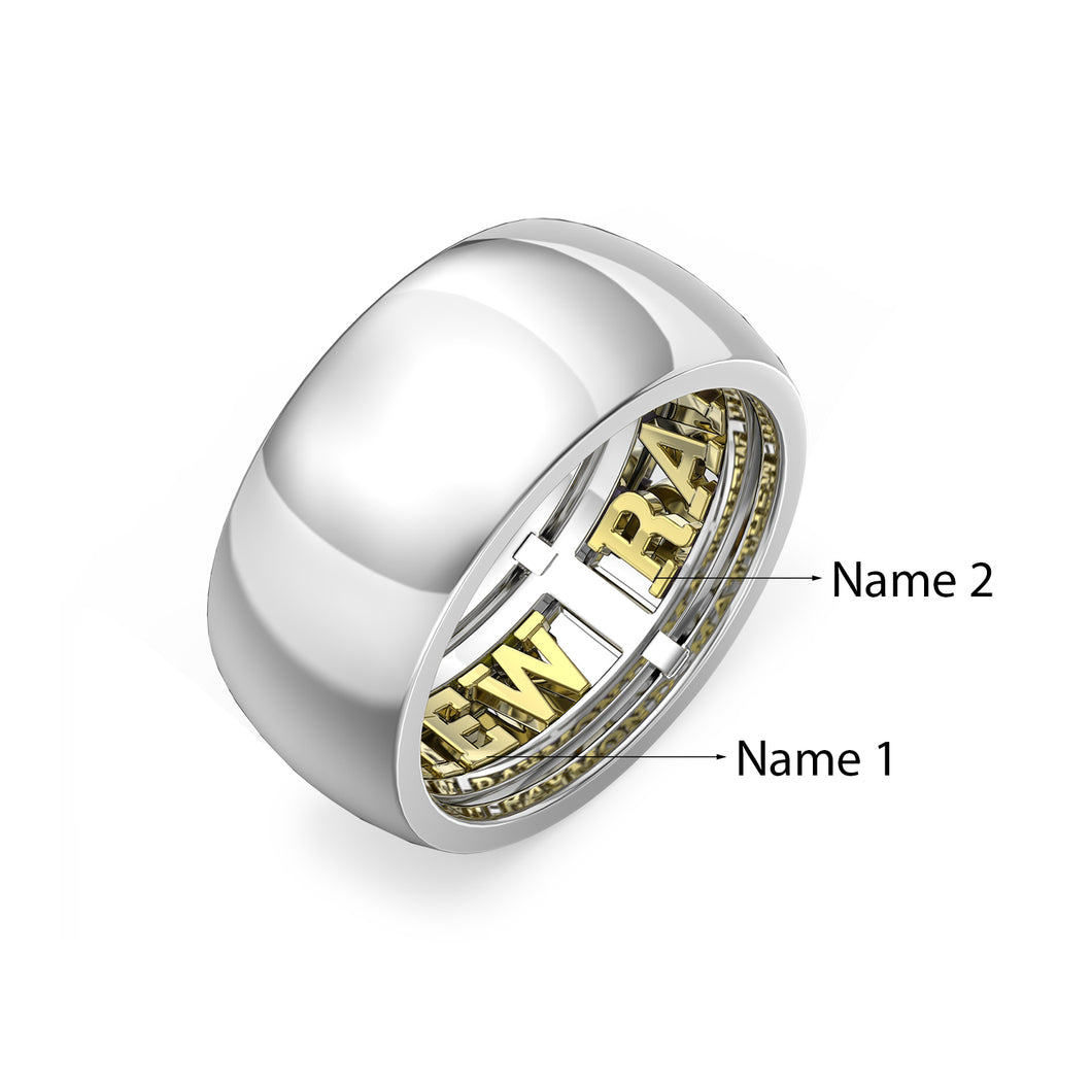 Custom 925 Sterling Silver MEDITERRANEO COUPLE Ring