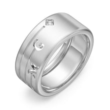 Load image into Gallery viewer, Custom 925 Sterling Silver RIALTO BRIDGE Couple Ring
