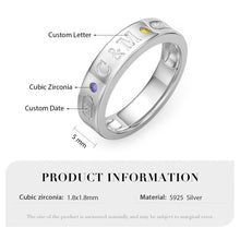 Carica l&#39;immagine nel visualizzatore di Gallery, Anello coppia SIENA in argento sterling 925 personalizzato
