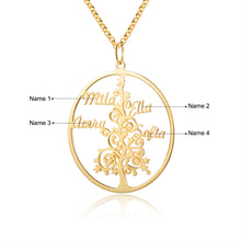 Load image into Gallery viewer, Custom CHRISTMAS TREE NAME Gold Plated Necklace
