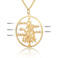 Load image into Gallery viewer, Custom CHRISTMAS TREE NAME Gold Plated Necklace
