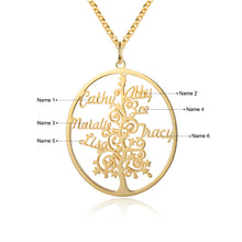 Load image into Gallery viewer, Custom CHRISTMAS TREE NAME Gold Plated Necklace
