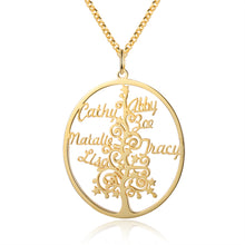 Load image into Gallery viewer, Custom CHRISTMAS TREE NAME Gold Plated Necklace
