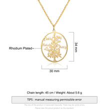 Load image into Gallery viewer, Custom CHRISTMAS TREE NAME Gold Plated Necklace
