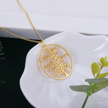 Load image into Gallery viewer, Custom CHRISTMAS TREE NAME Gold Plated Necklace
