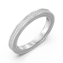 Load image into Gallery viewer, Custom 925 Sterling Silver MARGHERITA Wedding Ring
