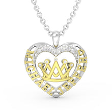 Carica l&#39;immagine nel visualizzatore di Gallery, Collana LILIBETH QUEEN personalizzata in argento sterling 925
